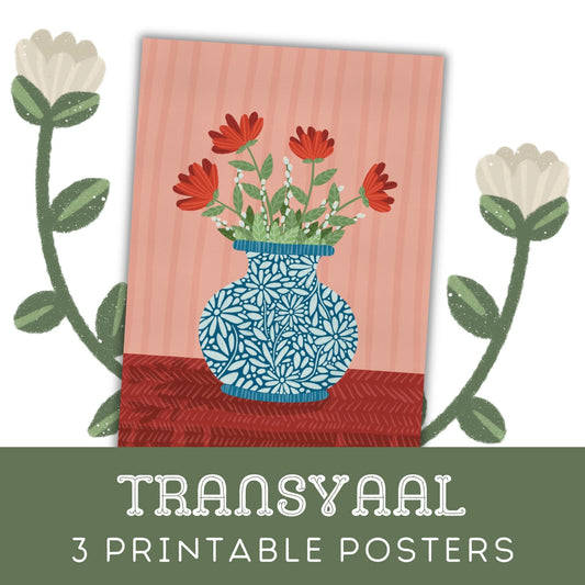 Transvaal: Three Colour Variations Of A Printable Poster