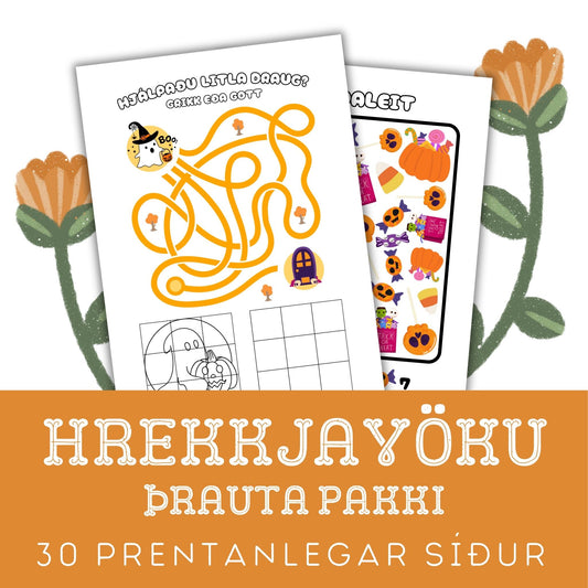 Hrekkjavöku Þrautapakki: 30 Prentanlegar Síður