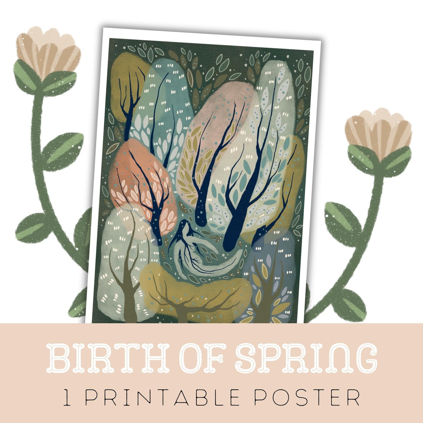 Birth Of Spring: One Printable Poster