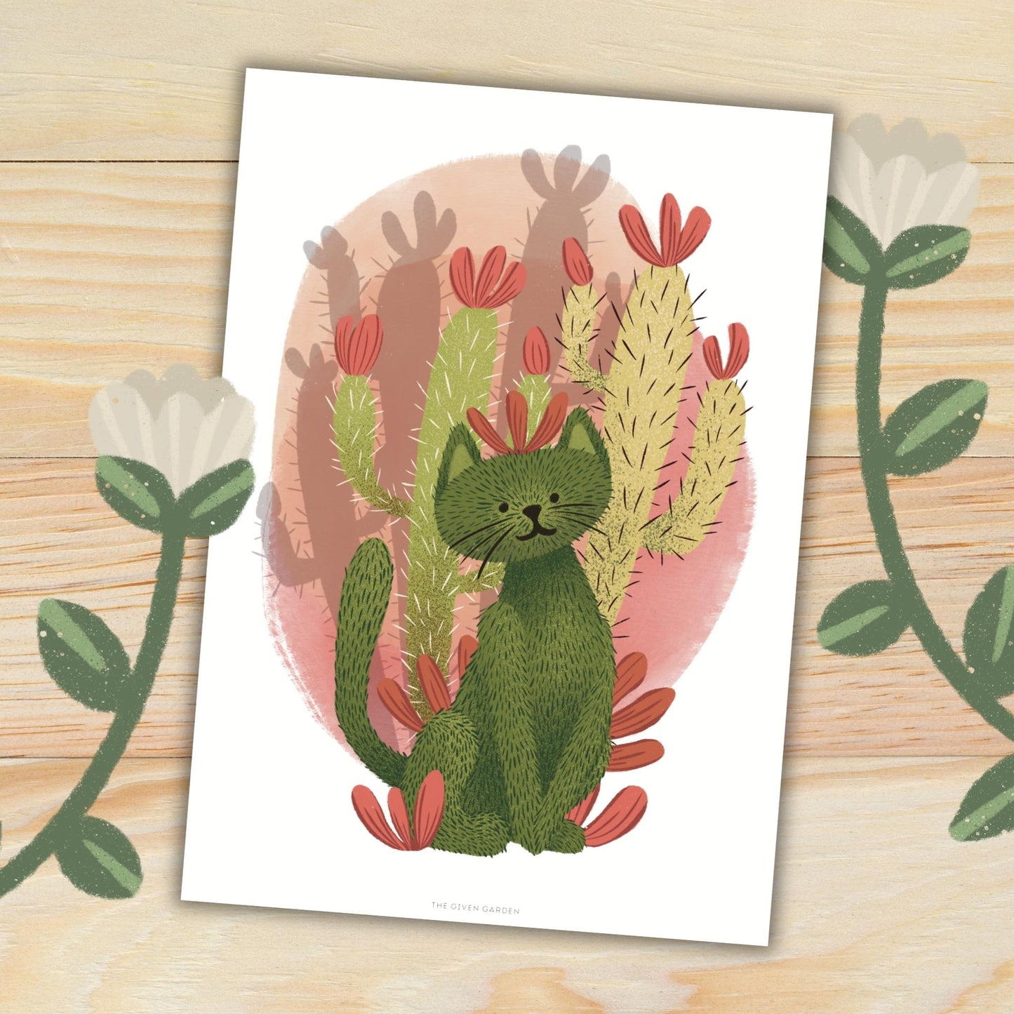 Cactus Cat: One Printable Poster