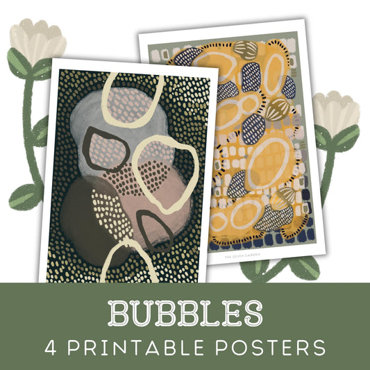 Bubbles: Four Printable Posters