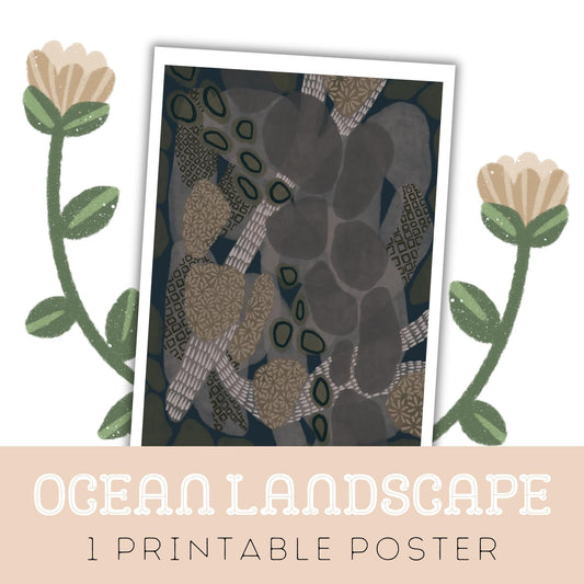 Ocean Landscape: One Printable Poster