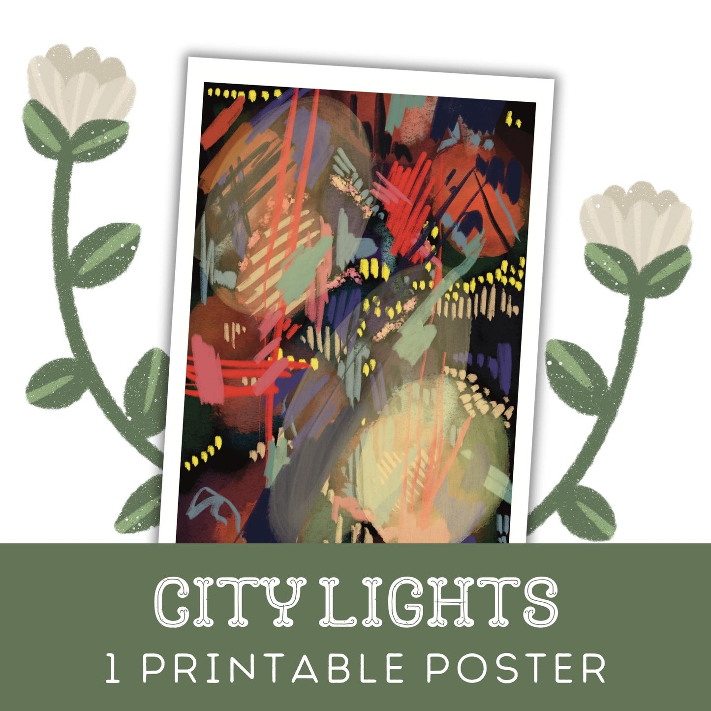 City Lights: One Printable Poster