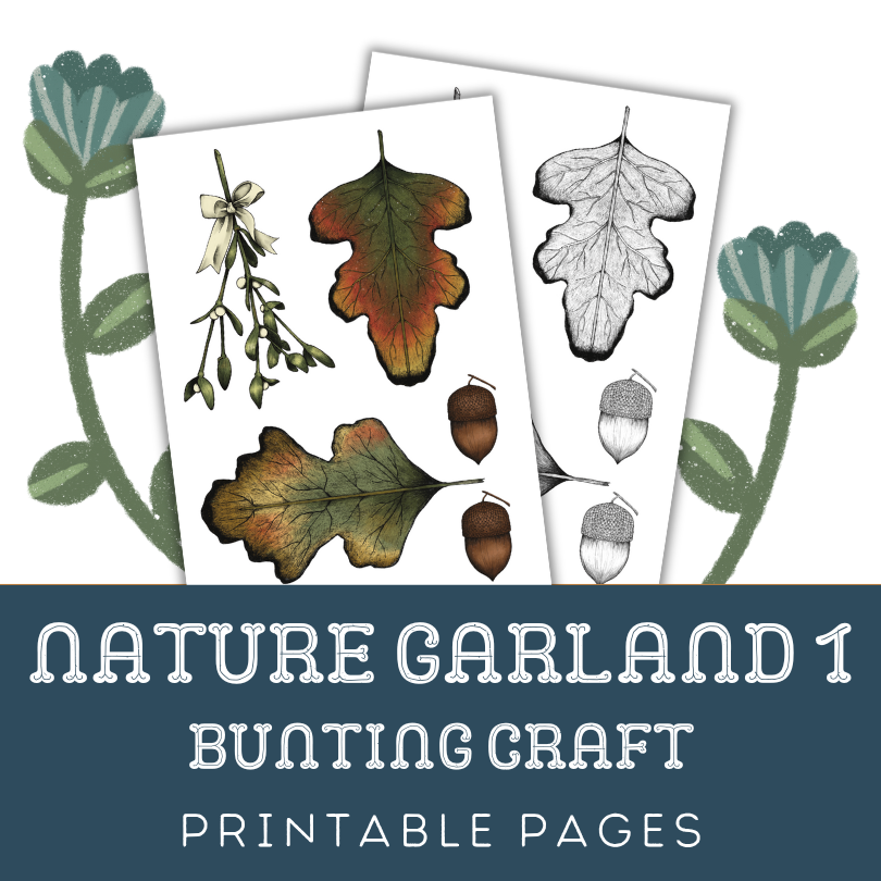 Nature Garland 1: A Nature Themed Paper Bunting Craft