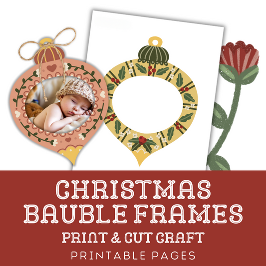 Christmas In The Alps: Christmas Bauble Photo Frame Craft