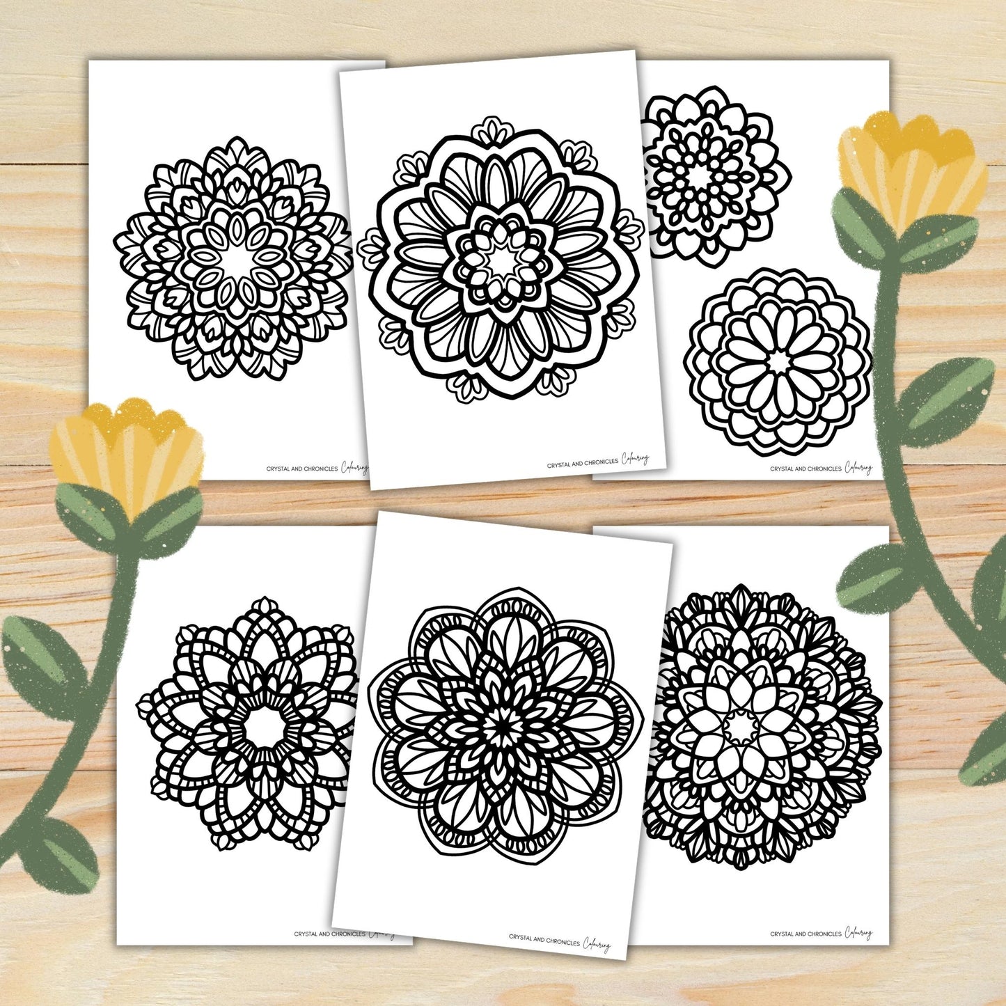 Simple Mandalas: 30 Printable Colouring Pages for Adults