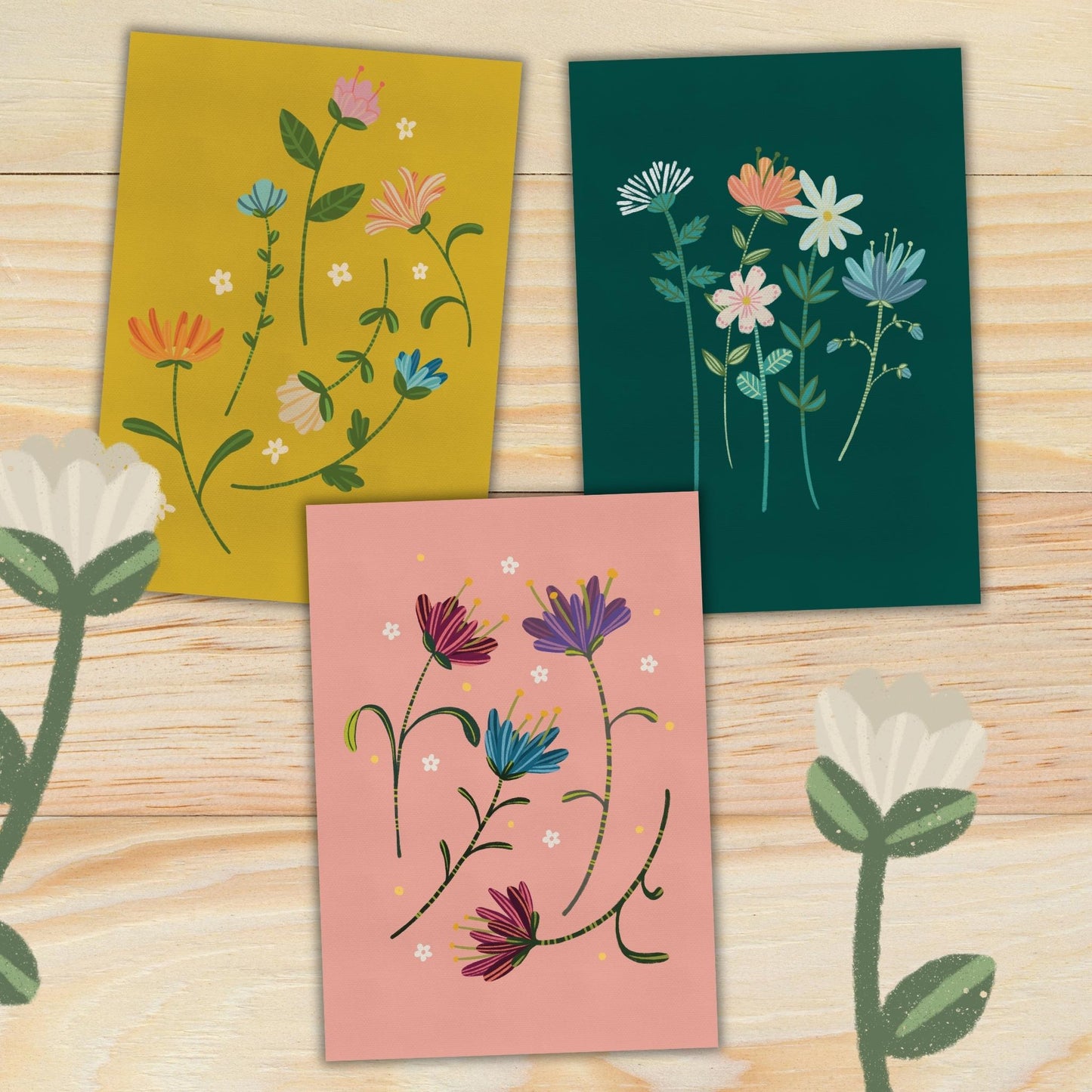 Dancing Flowers: Three Printable Posters