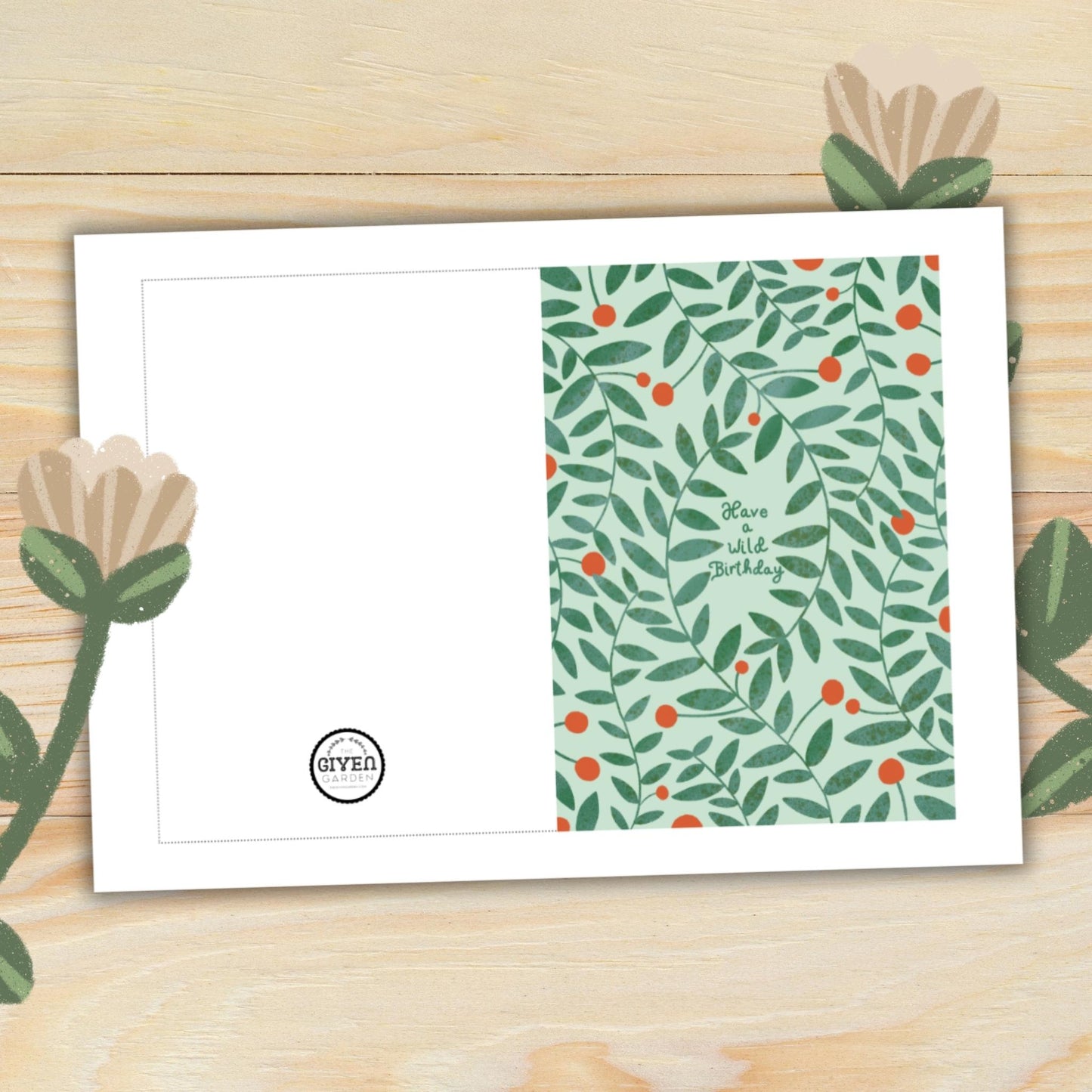 Wild Birthday: One Printable Greeting Card