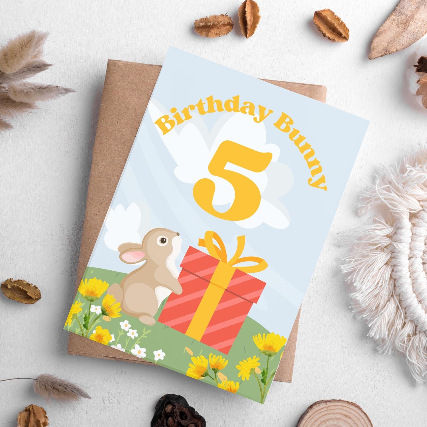 Birthday Bunny: Eight Printable Cards (Age 1-7)