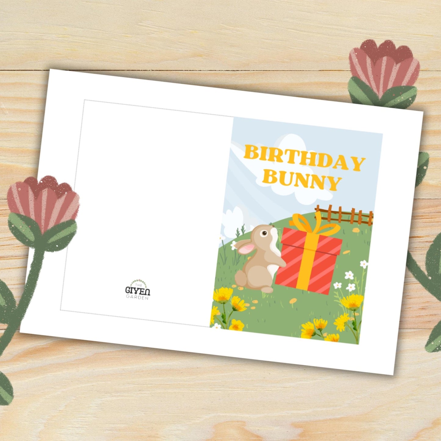 Birthday Bunny: Eight Printable Cards (Age 1-7)