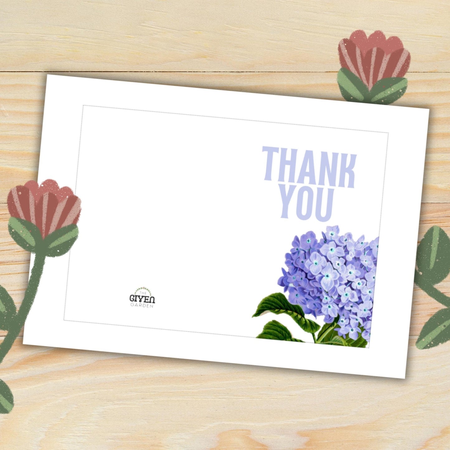 Floral Thank You: Four Printable Greeting Cards