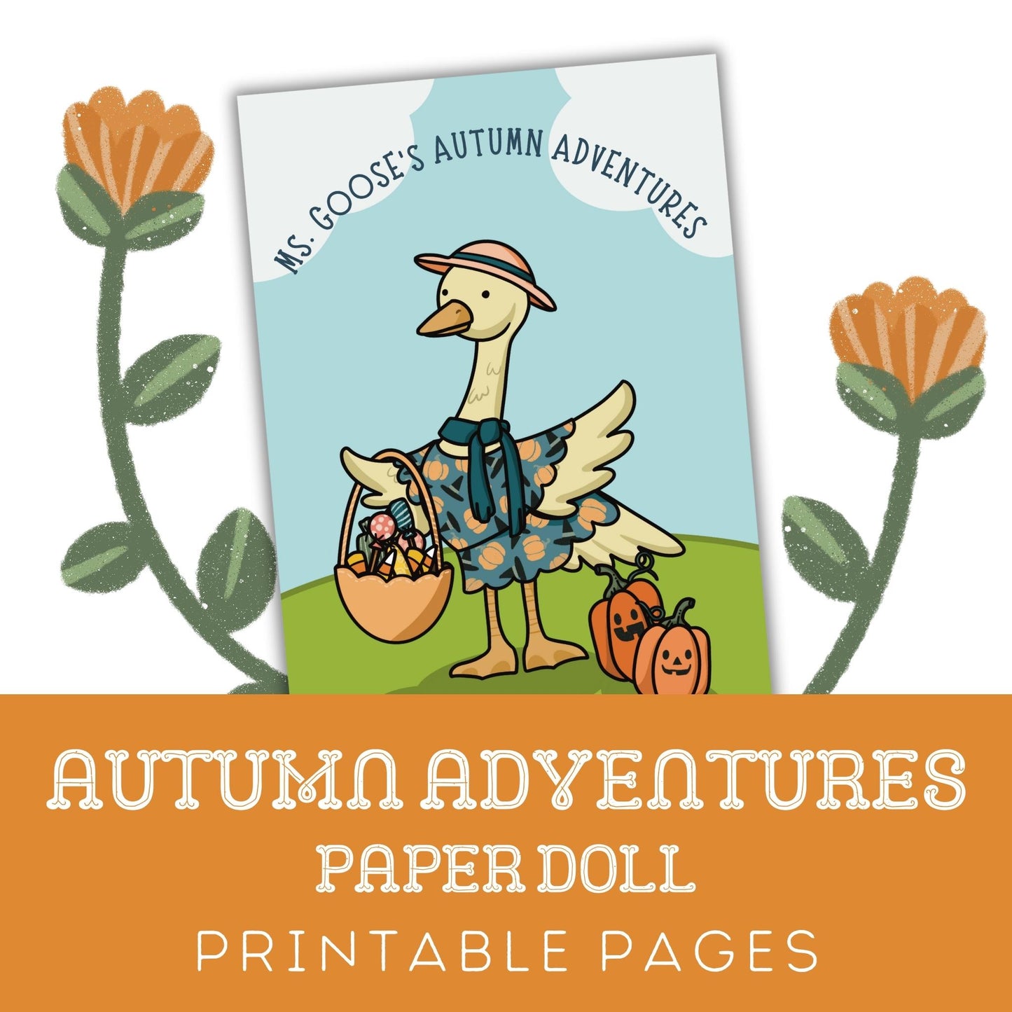 Autumn Adventures: Printable Page Paper Doll