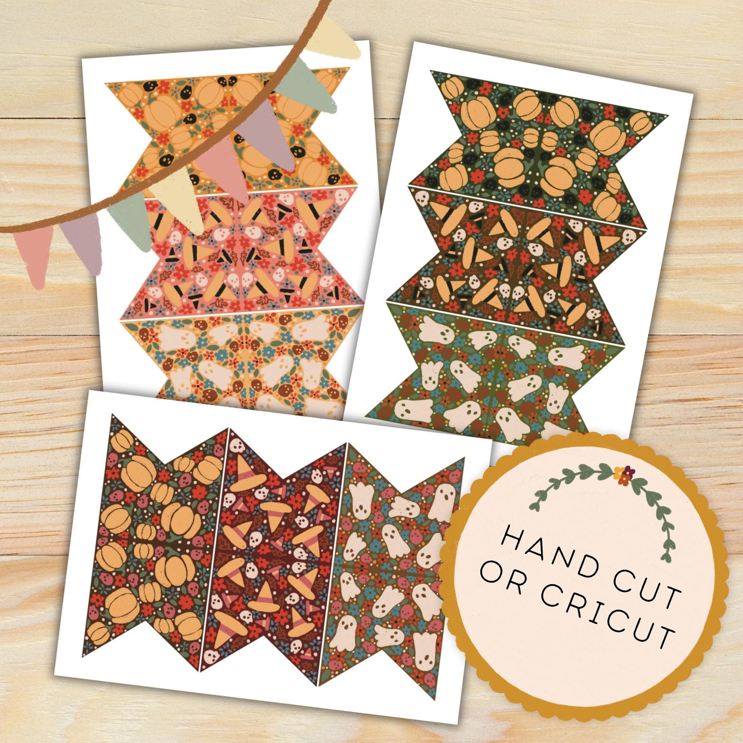 Halloween Patch: Printable Paper Bunting