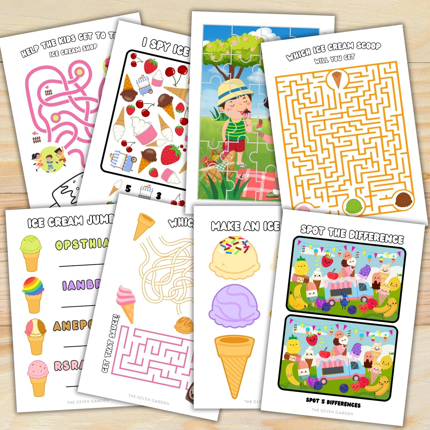 Icecream Activity Bundle: 15 Printable Pages