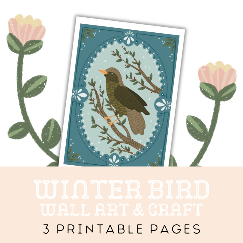 Winter Bird: Wall Art, Card and Craft