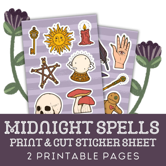 Midnight Spells: Two Print Then Cut Sticker Sheet