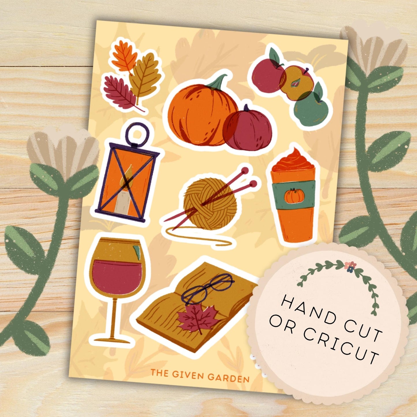 Cozy Autumn: One Print Then Cut Sticker Sheet