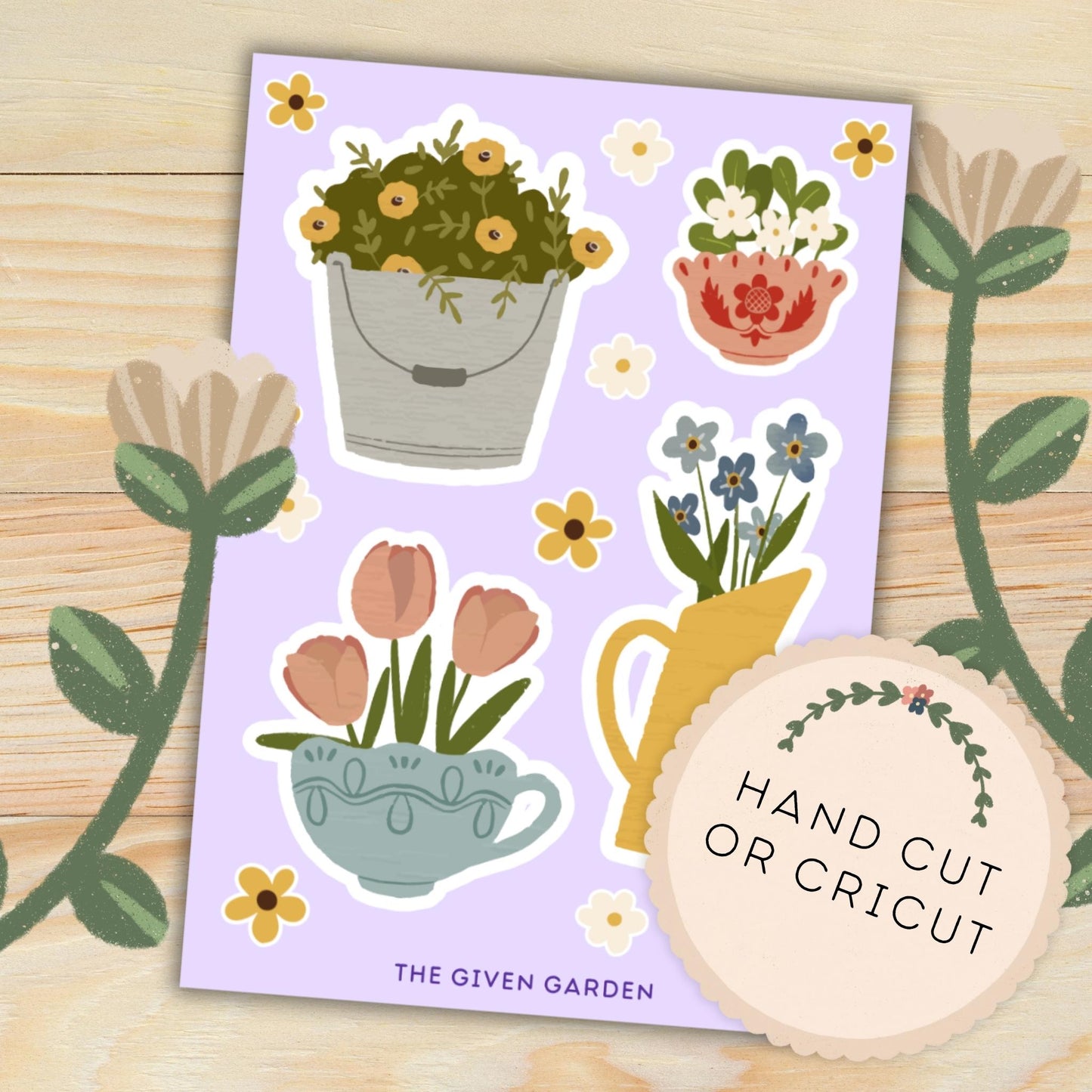 Summer Blooms: One Print Then Cut Sticker Sheet