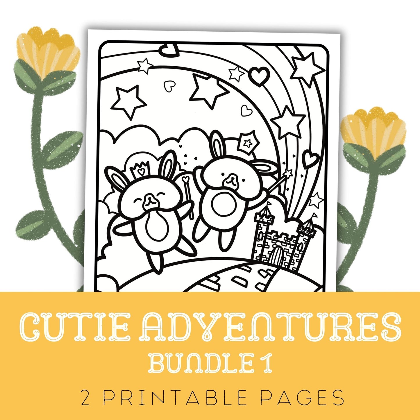 Cutie Adventures: Two Printable Colouring Pages