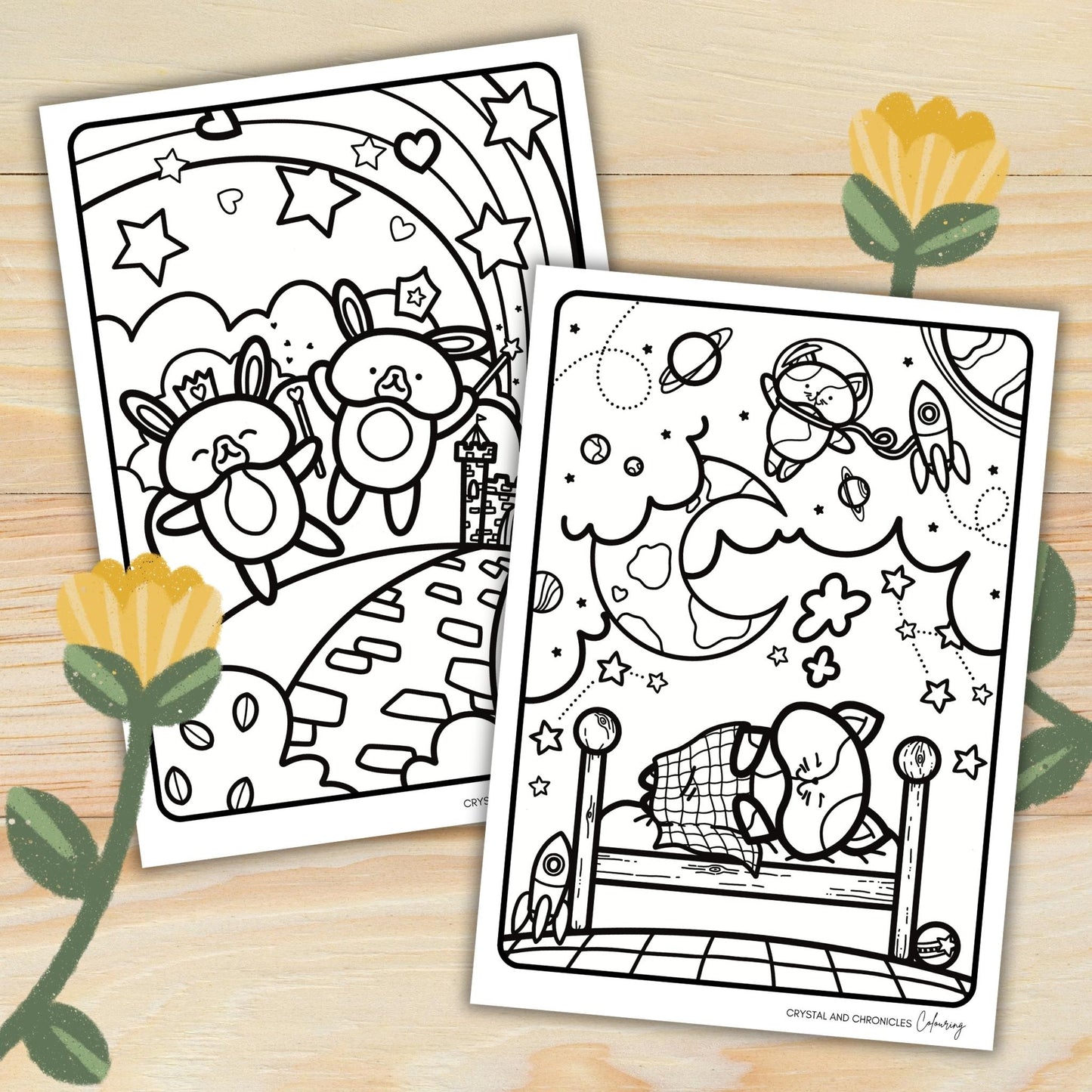 Cutie Adventures: Two Printable Colouring Pages