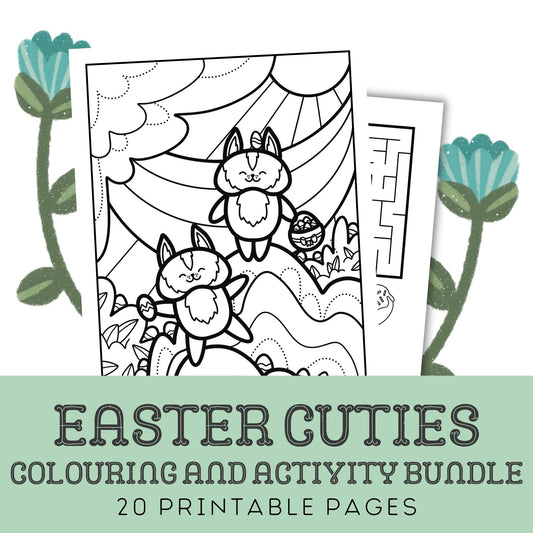 Easter Cuties: 20 Printable Colouring & Activity Pages