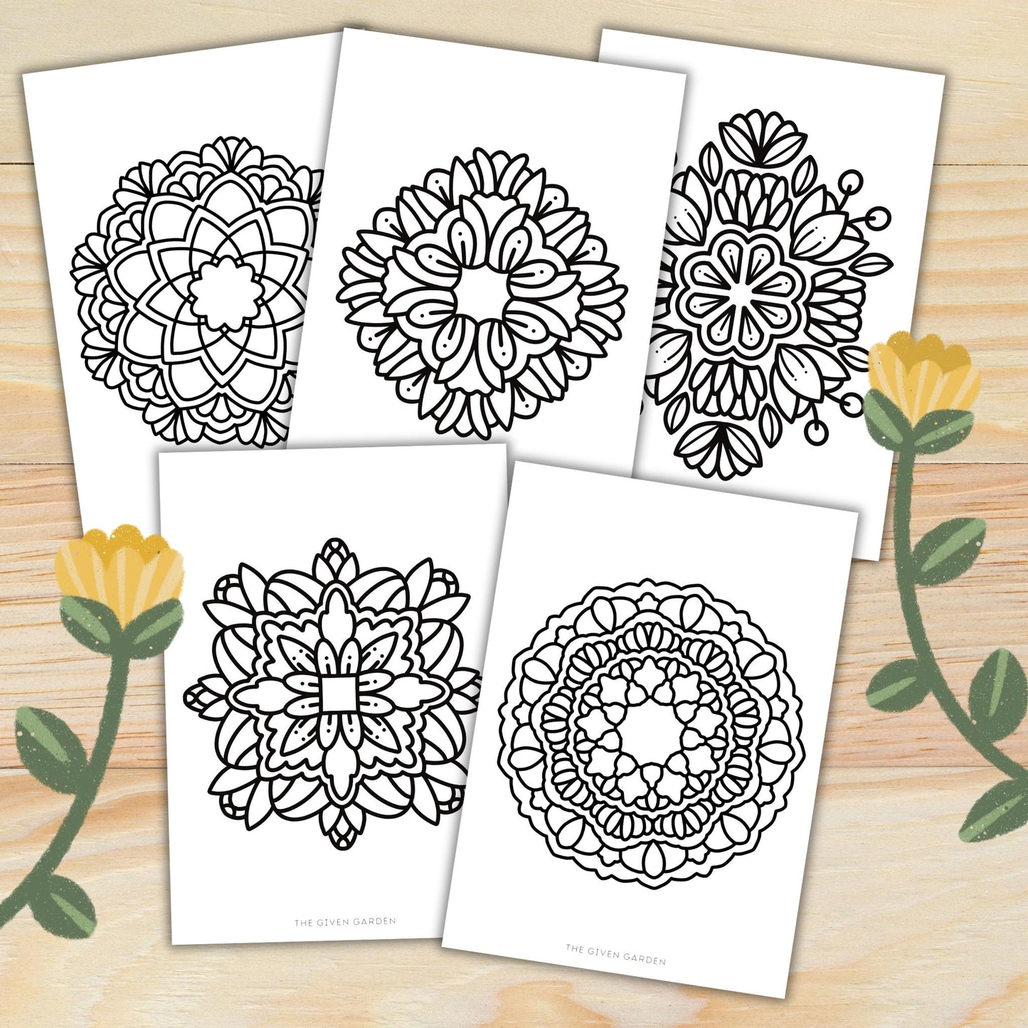 Bold Mandala 1: 30 Printable Colouring Pages