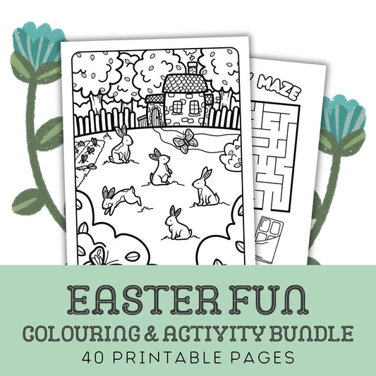 Easter Fun: 40 Printable Colouring & Activity Pages