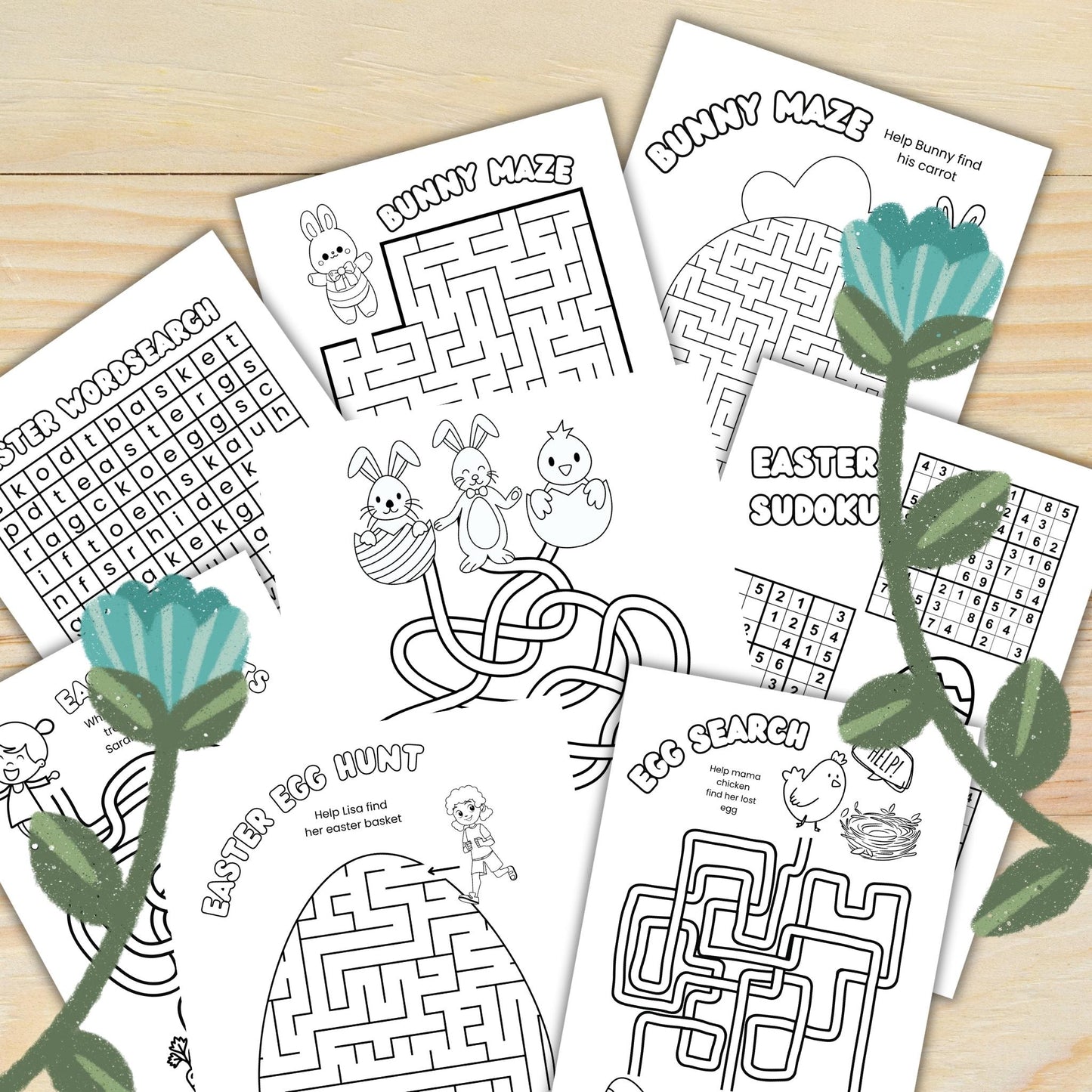 Easter Fun: 40 Printable Colouring & Activity Pages