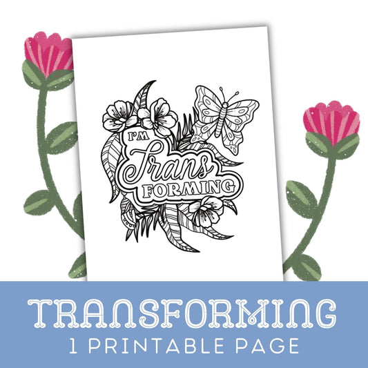 Transforming: One Printable Colouring Page