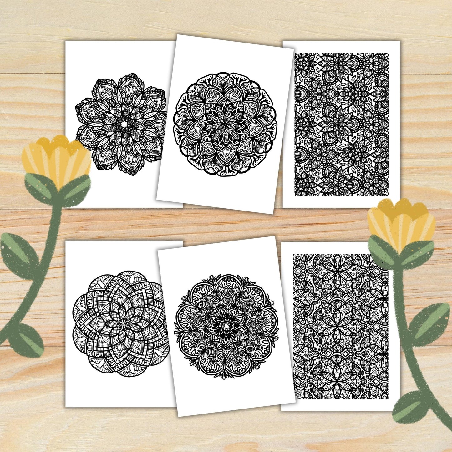 Mandala Bundle 2: 10 Printable Colouring Pages for Adults