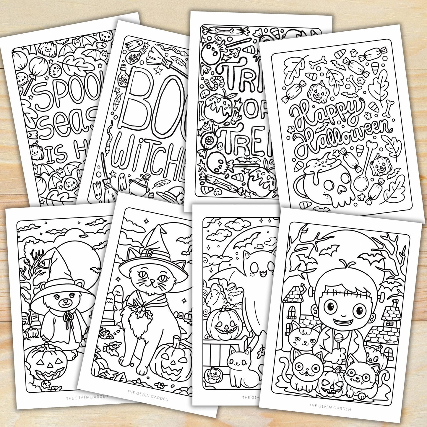 Halloween Colouring Bundle: 24 Printable Pages